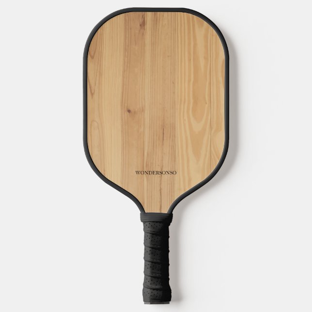 Custom Name wood texture Pickleball Paddle (Front)