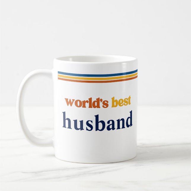 Custom Name World’s Best Husband Personalised Gift Coffee Mug (Left)