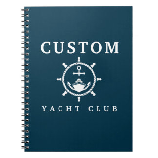 Custom Name Yacht Notebook, Yacht Guest Log Notebook