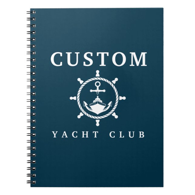 Custom Name Yacht Notebook, Yacht Guest Log Notebook (Front)