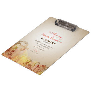 Custom Name & Year, 60th Priestly Ordination Clipboard