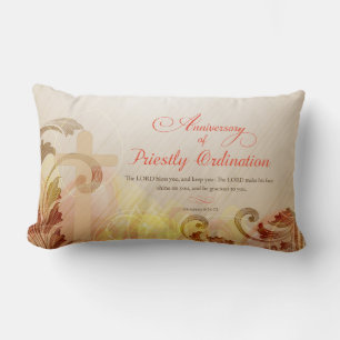 Custom Name & Year, 60th Priestly Ordination Lumbar Cushion