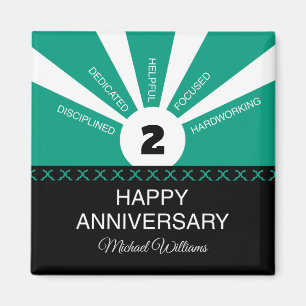 Custom Name & Year, Employee Anniversary Magnet