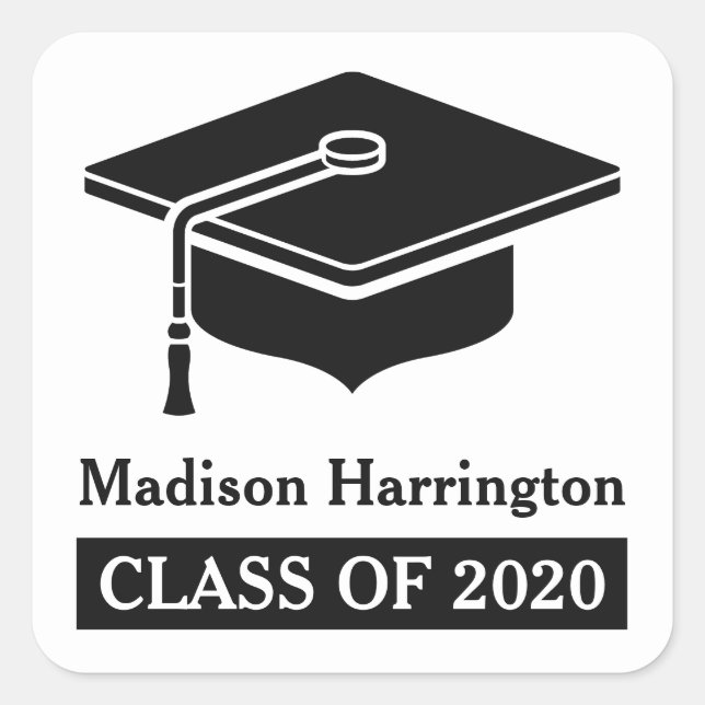 Custom name & year Graduation stickers (Front)