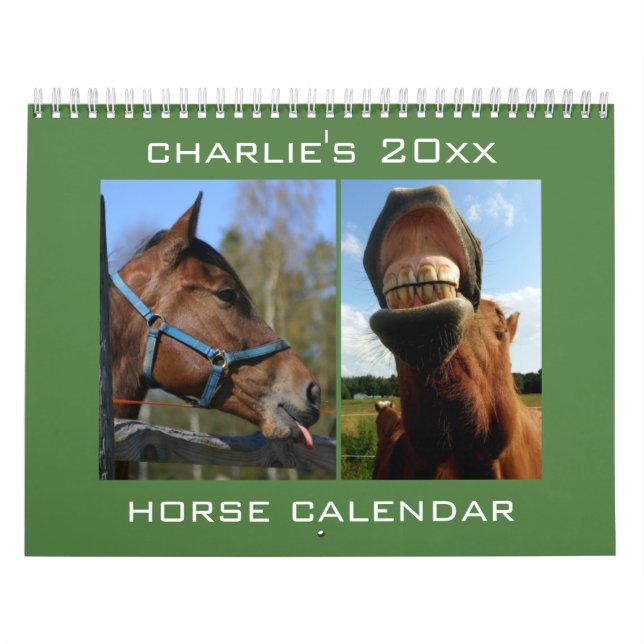 Custom Name & Year Horse Calendar (Cover)