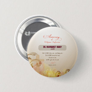Custom Name & Year Nun, 60th Anniversary Religious 6 Cm Round Badge