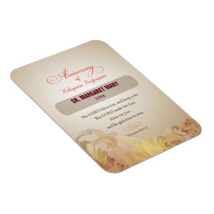 Custom Name & Year Nun, 60th Anniversary Religious Magnet
