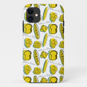 Custom Name Yellow Bakery Pattern Case-Mate iPhone Case