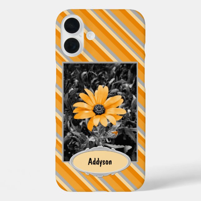 Custom Name Yellow Daisy Photograph Case-Mate iPhone Case (Back)