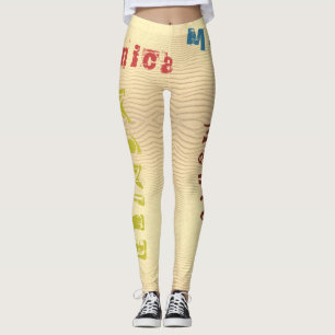 Custom Name Yellow Desert Sand Leggings