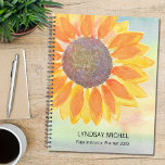 Custom Name Yoga Instructor Planner 2023<br><div class="desc">This modern botanical Yoga Instructor Planner is decorated with a yellow sunflower on a watercolor background.
Easily customisable.
Use the Design Tool to change the text size,  style,  or colour.
As we create our artwork you won't find this exact image from other designers.
Original Watercolor © Michele Davies.</div>