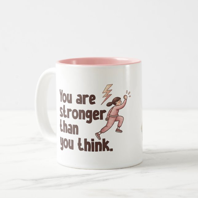 Custom Name You Are Stronger Than You Think Mug (Front Left)