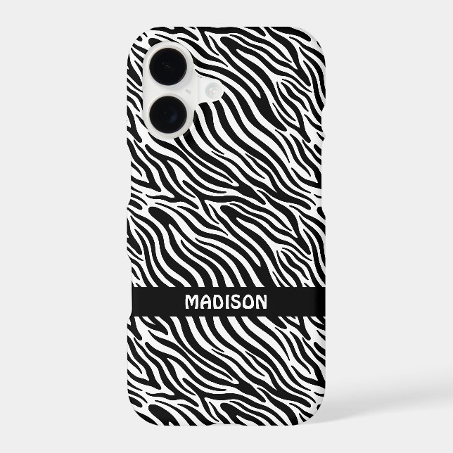 Custom Name Zebra Pattern (Back)