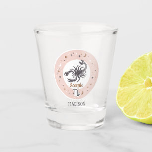 Custom Name Zodiac Sign Scorpio Shot Glass