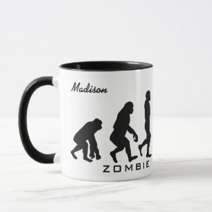 Custom name Zombie Evolution mugs