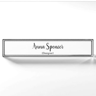 Custom Nameplate: Professional Identity Nameplate