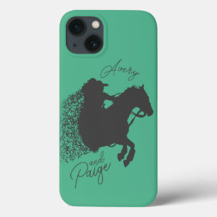 Custom Names and Colours Horse Girl T-Shirt iPhone 13 Case