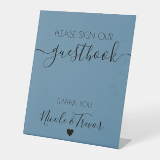 Custom Names Calligraphy Sign Guestbook Wedding