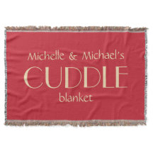 Custom names & colour SNUGGLE throw blanket