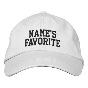 Custom Name's Favorite Text Birthday Gift for her Embroidered Hat
