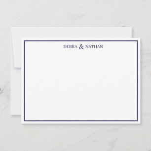 Custom Names Flat Note Card