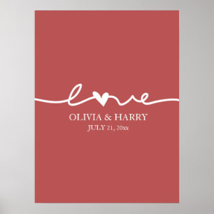 Custom Names Love Script Poster
