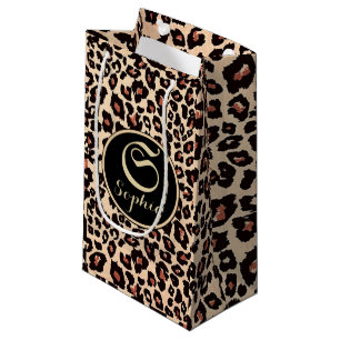 Custom Names Luxury Leopard  Small Gift Bag