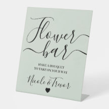 Custom Names Personalised Flower Bar