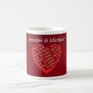Custom Names Photo Template Love Valentine's Day Coffee Mug