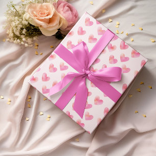Custom Names Romantic Pink Love Design - Wrapping Paper