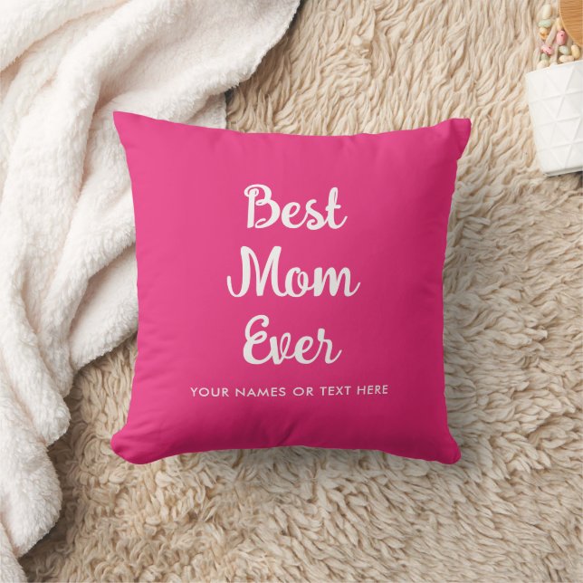 Custom Names Template Calligraphy Best Mum Ever Cushion (Blanket)