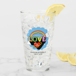 Custom Names / Text "Love Is Love" Glass