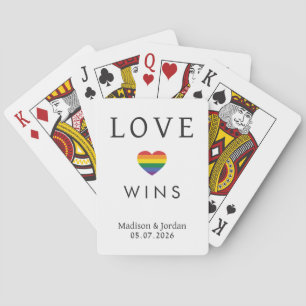 Custom Names / Text Rainbow LOVE Playing Cards