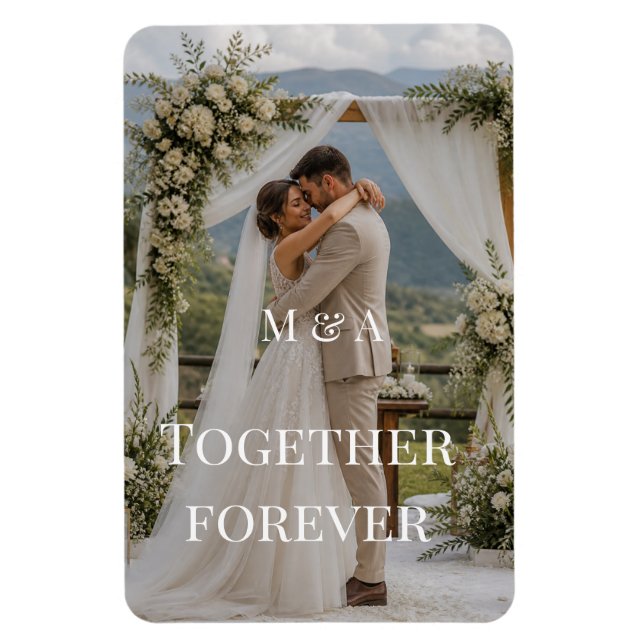Custom Names Wedding Design Magnet (Vertical)