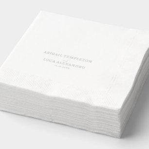 Custom Names Wedding Engagement Bridal  Foil Napkins