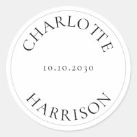 Custom names Wedding gift favour tag stickers