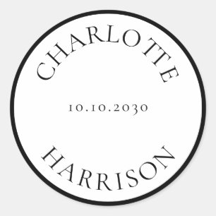 Custom names Wedding gift favour tag stickers