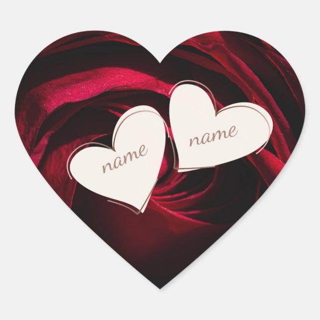 Custom Names Wedding Sticker | Personalised Weddin (Front)
