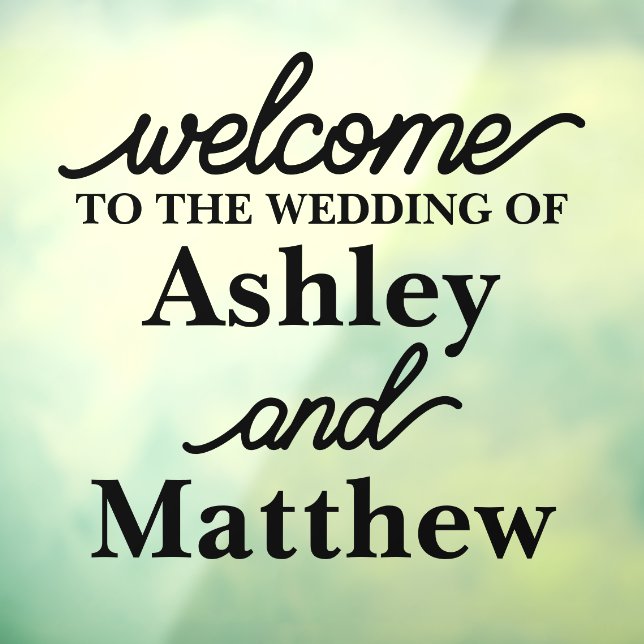 Custom Names Welcome to our Wedding for Mirror (Sheet 3)