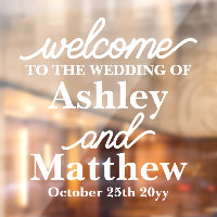 Custom Names Welcome to our Wedding for Mirror