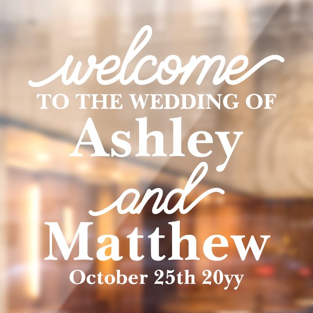 Custom Names Welcome to our Wedding for Mirror (Sheet 2)