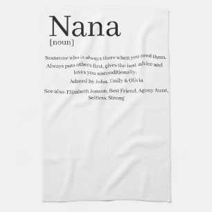 Custom Nana Grandma Granny Definition Tea Towel