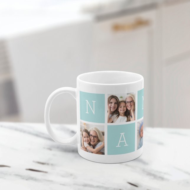 Custom Nani Grandmother 5 Photo Collage Coffee Mug (Creator Uploaded)