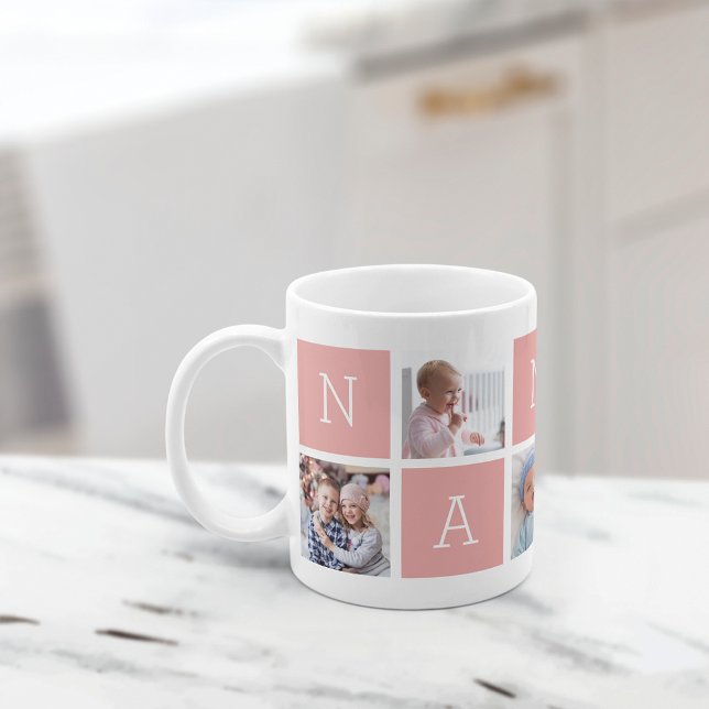 Custom Nanie Grandmother 5 Photo Collage Coffee Mug (Creator Uploaded)