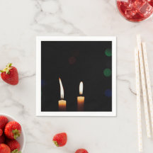 Custom napkin with bokeh photography