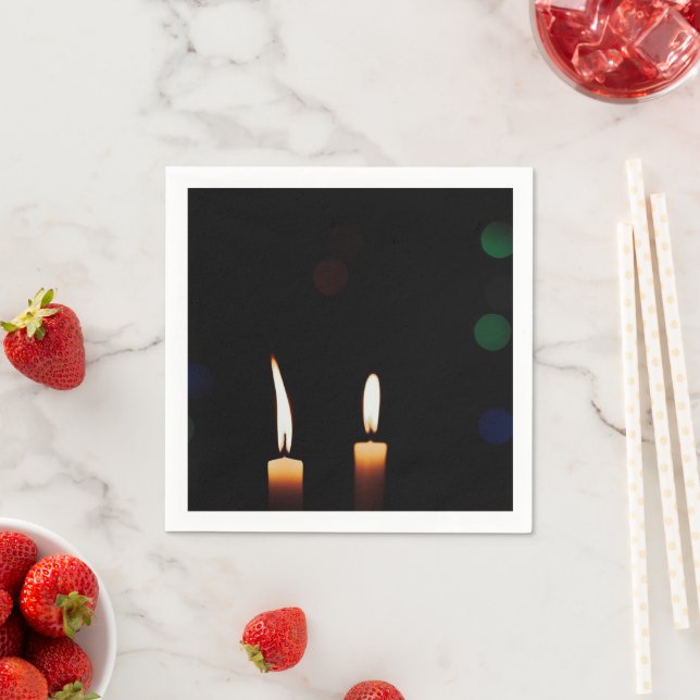 Custom napkin with bokeh photography (Insitu)