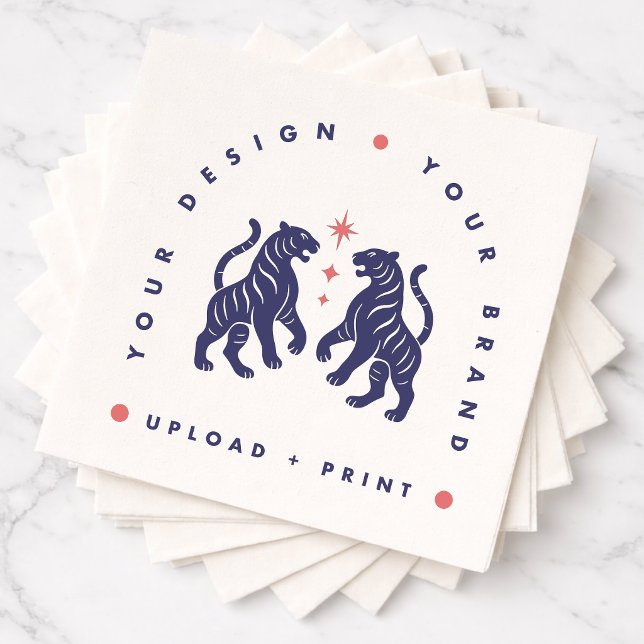 Custom Napkins | Your Design Upload Paper Napkin (Upload your artwork and turn this napkin into custom tableware for your next event)