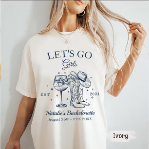 Custom Nashville Bachelorette Party Let's Go Girl T-Shirt