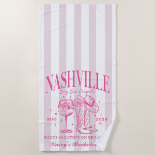 Custom Nashville Bachelorette Rodeo Beach Towel