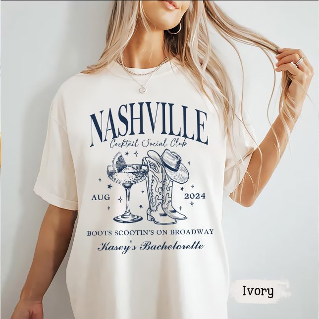 Custom Nashville Bachelorette Rodeo Cocktail T-Shirt (Creator Uploaded)